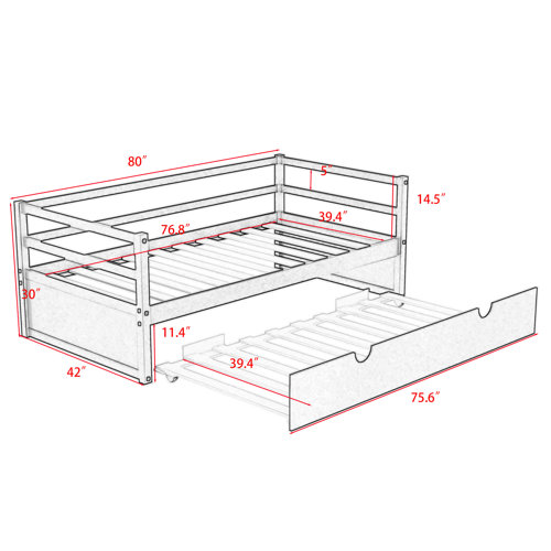 Red Barrel Studio® Twin Daybed with Trundle & Reviews Wayfair